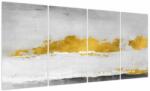 Mivali Tablou - Mișcări aurii și gri, din patru bucăți 160x80 cm (V024055V16080)