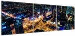 Mivali Tablou cu oraș nocturn, din trei bucăți 150x50 cm (V020848V15050)
