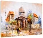Mivali Tablou pe sticlă - Monument de oraș pictat, dintr-o bucată 70x50 cm pe sticlă (V021996V7050GD)