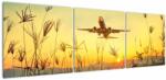 Mivali Tablou cu avion zburând, din trei bucăți 150x50 cm (V020504V15050)