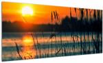 Mivali Tablou - Apus de soare la lac, dintr-o bucată 100x40 cm (V022625V10040)