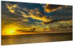 Mivali Apus de soare la mare, dintr-o bucată 100x50 cm pe sticlă (V020085V10050GD)