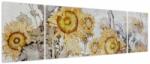 Mivali Tablou - Floarea-soarelui pe perete, din trei bucăți 170x50 cm (V024009V17050)