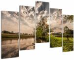 Mivali Tablou naturii cu raze de soae, din cinci bucăți 125x90 cm (V020515V12590)