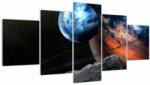 Mivali Tablou planetei în cosmos, din cinci bucăți 150x80 cm (V021362V150805PCS)