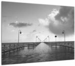 Mivali Tablou pe sticlă - Promenada la mal, dintr-o bucată 70x50 cm pe sticlă (V022591V7050GD)