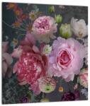 Mivali Tablou pe sticlă - Flori de grădină, dintr-o bucată 30x30 cm pe sticlă (V022961V3030GD)