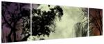 Mivali Tablou - Lună plină deasupra apei, din trei bucăți 170x50 cm (V023664V17050)