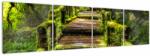 Mivali Tablou cu scări într-o pădure tropicală, din patru bucăți 160x40 cm (V020941V16040)