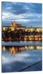 Mivali Tablou cu palatul din Praga și podul lui Carol, dintr-o bucată 20x30 cm (V020970V2030)