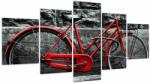Mivali Tablou - Bicicleta istorică (cu ceas), din cinci bucăți 150x80 cm cu ceas (V021989V15080C)