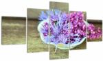 Mivali Tablou cu decorațiune din lavanda, din cinci bucăți 125x70 cm (V020874V12570)