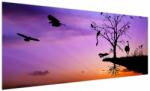 Mivali Tablou - Siluetele animalelor, dintr-o bucată 250x125 cm (V023242V250125)