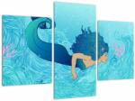 Mivali Tablou - Sirena, din trei bucăți 90x60 cm (V023513V90603PCS)