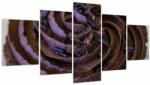 Mivali Tablou - Cupcake din ciocolată (cu ceas), din cinci bucăți 150x80 cm cu ceas (V021520V15080C)