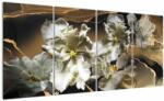 Mivali Tablou - Flori de orhidee pe fundal de marmură, din patru bucăți 160x80 cm (V022774V16080)