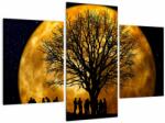 Mivali Tablou cu luna și siluete, din trei bucăți 90x60 cm (V020995V90603PCS)