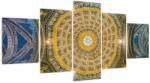Mivali Tablou cu tavanul bisericii Siena (cu ceas), din cinci bucăți 150x80 cm cu ceas (V021512V15080C)