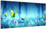 Mivali Tablou pe sticlă - Poiană mistică de pădure, dintr-o bucată 100x50 cm pe sticlă (V022815V10050GD)