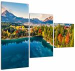 Mivali Tablou - Lacul Urisee, Austria (cu ceas), din trei bucăți 90x70 cm cu ceas (V022903V9070C)