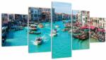 Mivali Tablou - Canalul Grande, Veneția, Italia, din cinci bucăți 150x80 cm (V023283V150805PCS)
