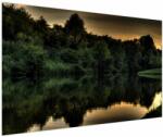 Mivali Tablou cu lac în pădure, dintr-o bucată 150x100 cm (V020974V150100)
