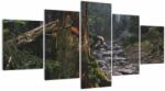 Mivali Tablou - În pădure, din cinci bucăți 150x80 cm (V021577V150805PCS)