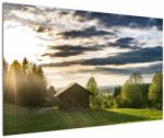 Mivali Tablou cu cabana pe luncă, dintr-o bucată 120x80 cm (V020547V12080)