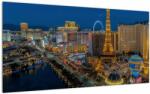 Mivali Tablou pe sticlă - Las Vegas, dintr-o bucată 100x50 cm pe sticlă (V020265V10050GD)