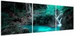 Mivali Tablou - Oază turcoaz, din trei bucăți 150x50 cm (V024104V15050)