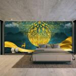 Mivali Fototapet - Abstracție, Peisaj auriu, vlies, 98x68 cm (T100453TQ2)