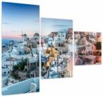 Mivali Tablou - Amurg în Santorini (cu ceas), din trei bucăți 90x70 cm cu ceas (V021616V9070C)
