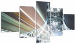 Mivali Tablou cu Tower Bridge, din cinci bucăți 125x70 cm (V020869V12570)