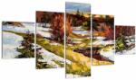 Mivali Tablou - Sosirea primăverii, din cinci bucăți 125x70 cm (V023231V12570)