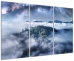 Mivali Tablou pădurii în ceață, din trei bucăți 120x80 cm (V022302V120803PCS)
