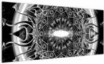 Mivali Tablou cu ornamente alb negre, dintr-o bucată 100x40 cm (V020832V10040)