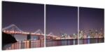 Mivali Tablou cu privirea spre San Francisco, California, din trei bucăți 120x40 cm (V021342V12040)