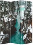 Mivali Paravan - Râul de munte iarna, din 3 bucăți, 126x170 cm (P020180P135180)