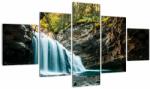 Mivali Tablou cu cascada de pădure, din cinci bucăți 125x70 cm (V020223V12570)