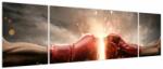 Mivali Tablou - Boxing, din trei bucăți 170x50 cm (V023957V17050)