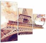 Mivali Tablou - Prriveliștea din Paris (cu ceas), din trei bucăți 90x70 cm cu ceas (V023431V9070C)