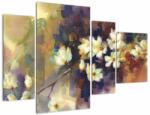 Mivali Tablou - Magnolii albe, pictură (cu ceas), din patru bucăți 110x75 cm cu ceas (V022946V11075C)