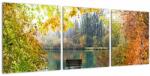 Mivali Tablou cu pescărie, din trei bucăți 90x30 cm (V020698V9030)