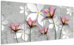 Mivali Tablou cu abstracție florală, din patru bucăți 160x80 cm (V022186V16080)