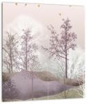 Mivali Tablou pe sticlă cu pădure, dintr-o bucată 30x30 cm pe sticlă (V022298V3030GD)