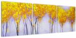 Mivali Tablou - Copaci galbeni, din trei bucăți 120x40 cm (V023006V12040)