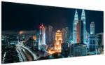Mivali Tablou - Noaptea în Kuala Lumpur, dintr-o bucată 200x100 cm (V021666V200100)