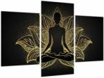Mivali Tablou - Silueta într-o floare de lotus, din trei bucăți 90x60 cm (V023607V90603PCS)