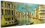 Mivali Tablou - Canalul de la Veneția și gondole, dintr-o bucată 120x50 cm (V023312V12050)