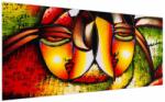 Mivali Tablou - Pictură în ulei, chipuri abstracte, dintr-o bucată 200x100 cm (V023171V200100)